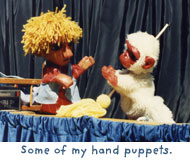 Some of my hand puppets